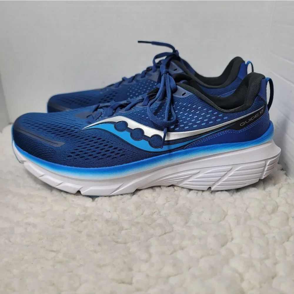 Saucony Guide 17 Men’s 14W Blue Running Shoes Stability S20937-106 New